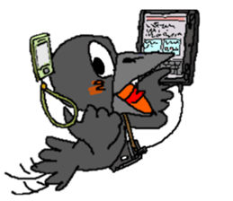 Cloud Crows 4 / While phone sticker #9396257