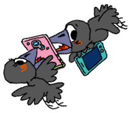 Cloud Crows 4 / While phone sticker #9396259