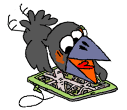 Cloud Crows 4 / While phone sticker #9396261