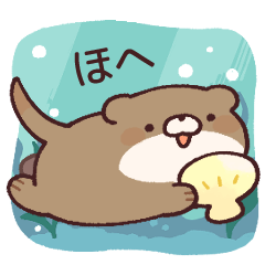 สติ๊กเกอร์ไลน์ Self-paced otter