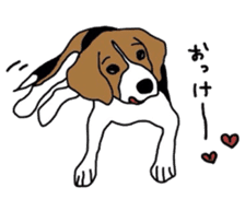 I love my beagle! sticker #9397313