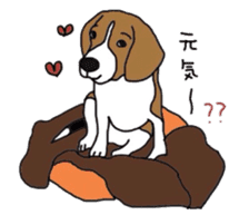 I love my beagle! sticker #9397323