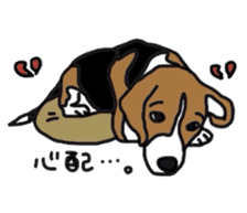 I love my beagle! sticker #9397326