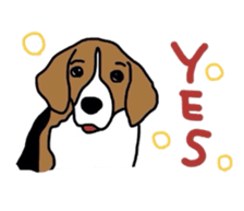 I love my beagle! sticker #9397335