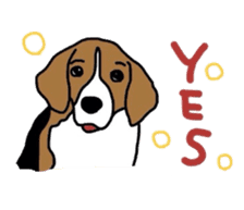 I love my beagle! sticker #9397335