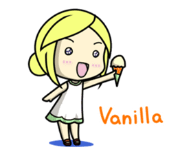 Girls to want to eat ice cream.(R ver) sticker #9400304