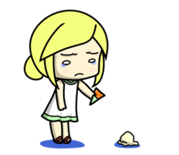 Girls to want to eat ice cream.(R ver) sticker #9400305