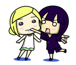 Girls to want to eat ice cream.(R ver) sticker #9400307