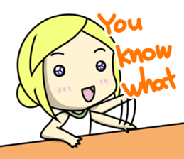 Girls to want to eat ice cream.(R ver) sticker #9400311