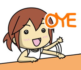 Girls to want to eat ice cream.(R ver) sticker #9400323