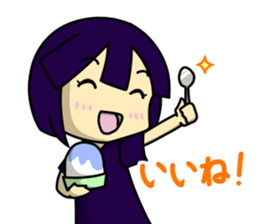Girls to want to eat ice cream.(R ver) sticker #9400338