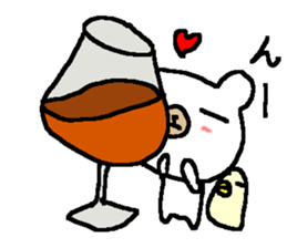 White bear love Sake! sticker #9401109
