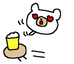 White bear love Sake! sticker #9401112