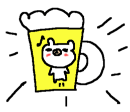 White bear love Sake! sticker #9401118