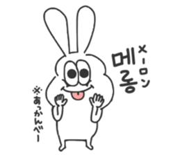 Korean thick rabbit sticker #9402151