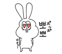 Korean thick rabbit sticker #9402153