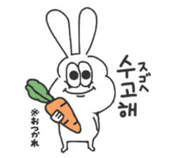 Korean thick rabbit sticker #9402154
