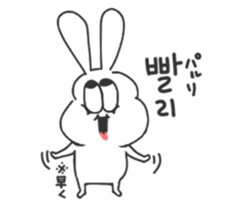 Korean thick rabbit sticker #9402173