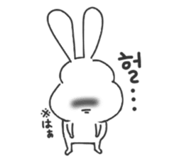 Korean thick rabbit sticker #9402181