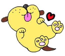 scribbling hip head dog sticker #9402586