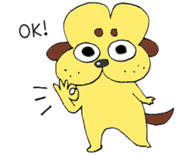 scribbling hip head dog sticker #9402587