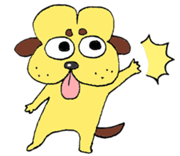 scribbling hip head dog sticker #9402588