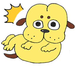 scribbling hip head dog sticker #9402589