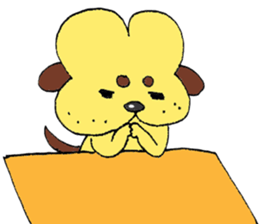 scribbling hip head dog sticker #9402591