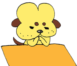 scribbling hip head dog sticker #9402591