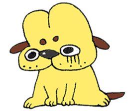 scribbling hip head dog sticker #9402592