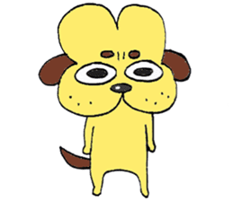 scribbling hip head dog sticker #9402593