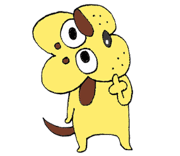 scribbling hip head dog sticker #9402594