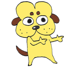 scribbling hip head dog sticker #9402595