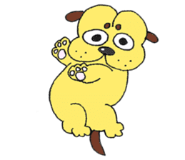 scribbling hip head dog sticker #9402597