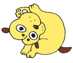 scribbling hip head dog sticker #9402599