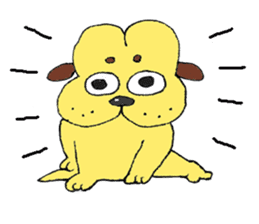 scribbling hip head dog sticker #9402601