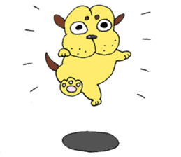 scribbling hip head dog sticker #9402602