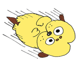 scribbling hip head dog sticker #9402603