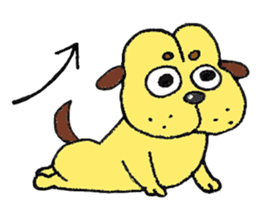 scribbling hip head dog sticker #9402605