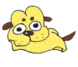 scribbling hip head dog sticker #9402606