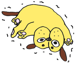 scribbling hip head dog sticker #9402609