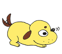 scribbling hip head dog sticker #9402610