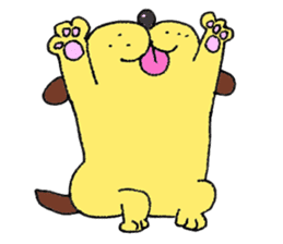 scribbling hip head dog sticker #9402612