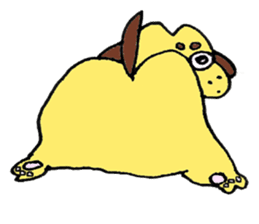 scribbling hip head dog sticker #9402613