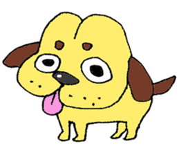 scribbling hip head dog sticker #9402614