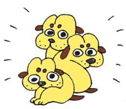 scribbling hip head dog sticker #9402615