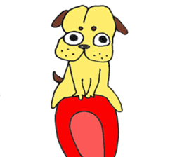 scribbling hip head dog sticker #9402616