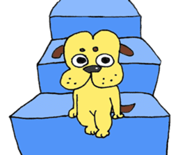 scribbling hip head dog sticker #9402617