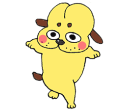 scribbling hip head dog sticker #9402618