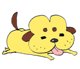 scribbling hip head dog sticker #9402619